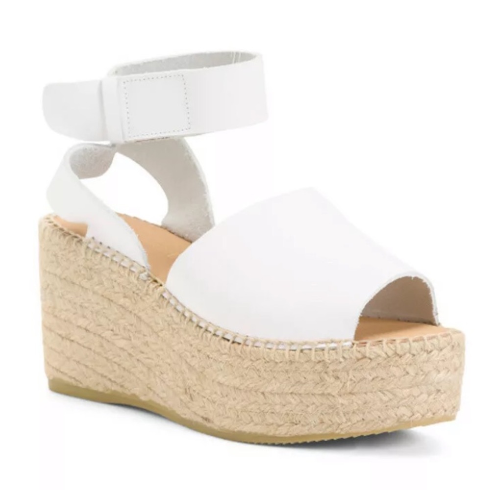 Paseart Leather Platform Espadrille